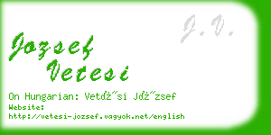 jozsef vetesi business card